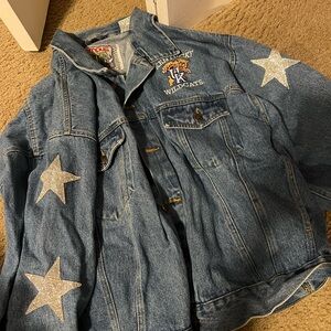 Custom UK Denim Jacket with Star Accents